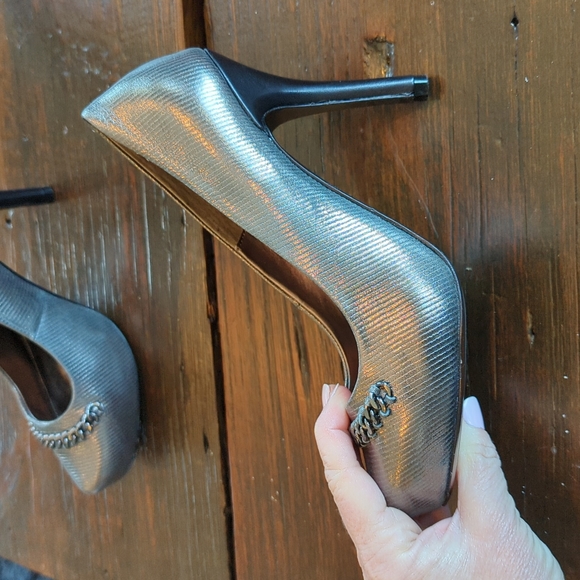 Isola Coral platform Cintoia printed leather heels 6.5 - Picture 4 of 11